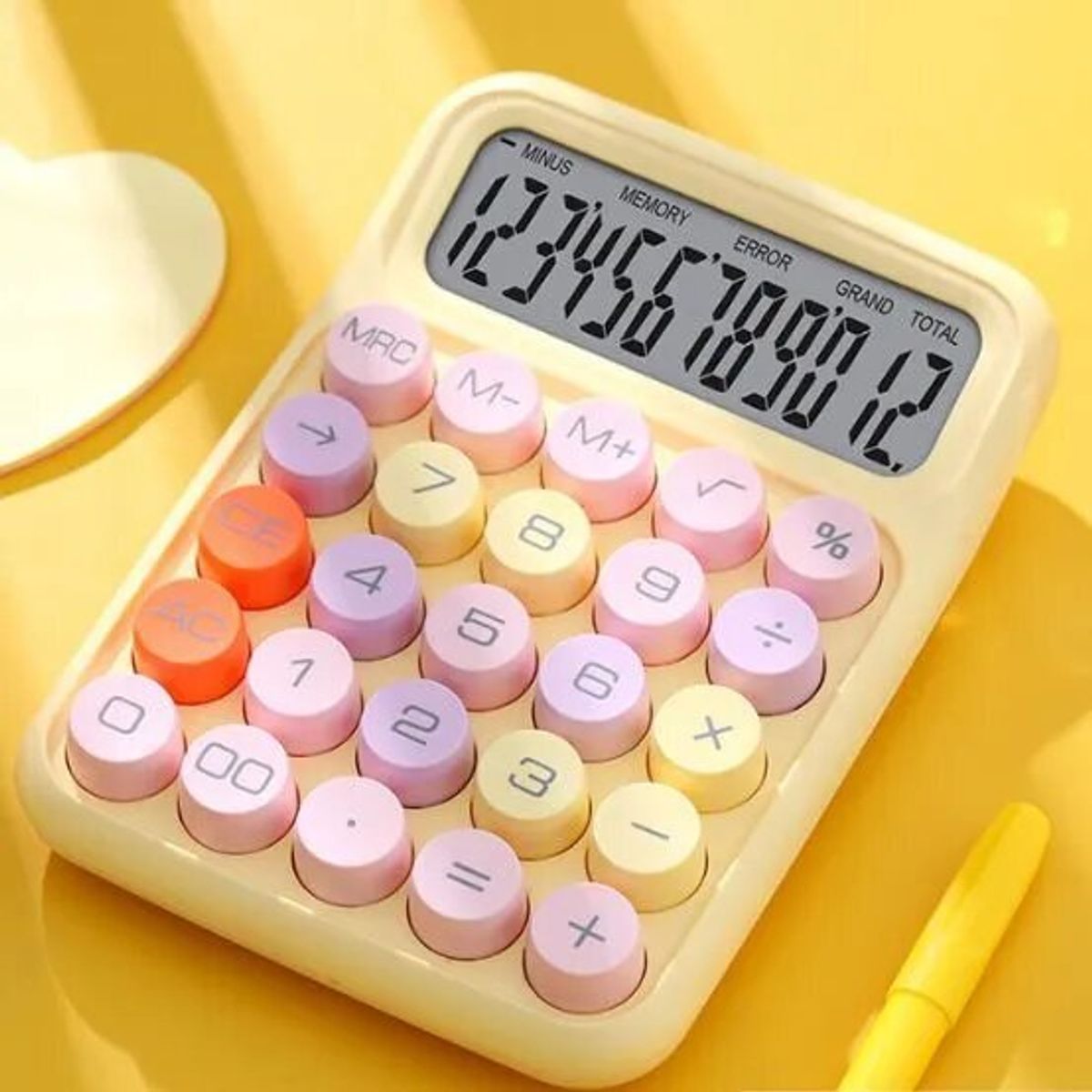 GENERICO - CALCULADORA COLORES RZ-817 AMARILLO