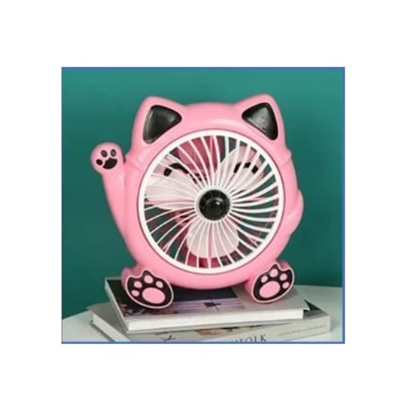 MORITA BAG STORE - VENTILADOR DE ESCRITORIO GATITO KAWAI ROSADO
