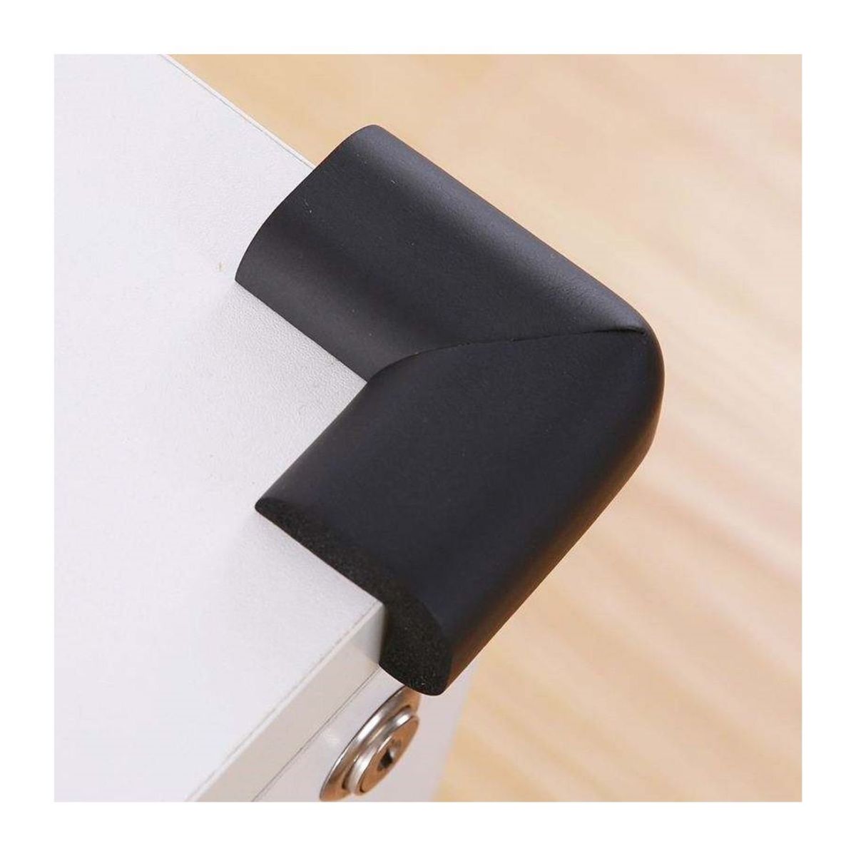 GENERICO - Protector Esquinero 8 Pzs Negro para Muebles