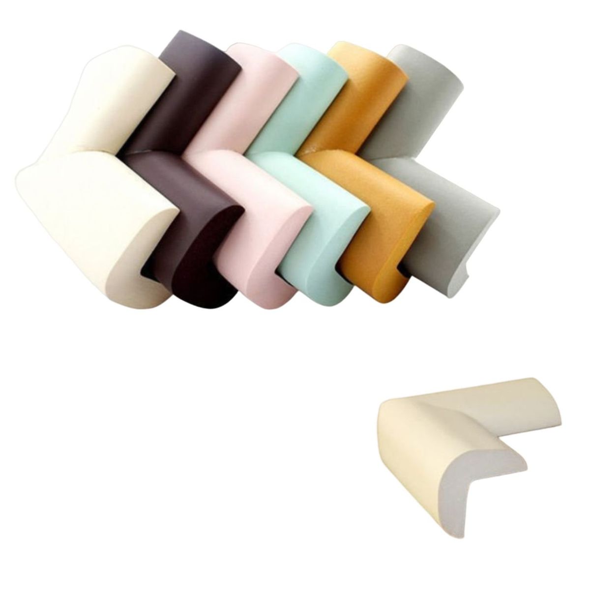 GENERICO - Protector Esquinero 8 Pzs Crema para Muebles