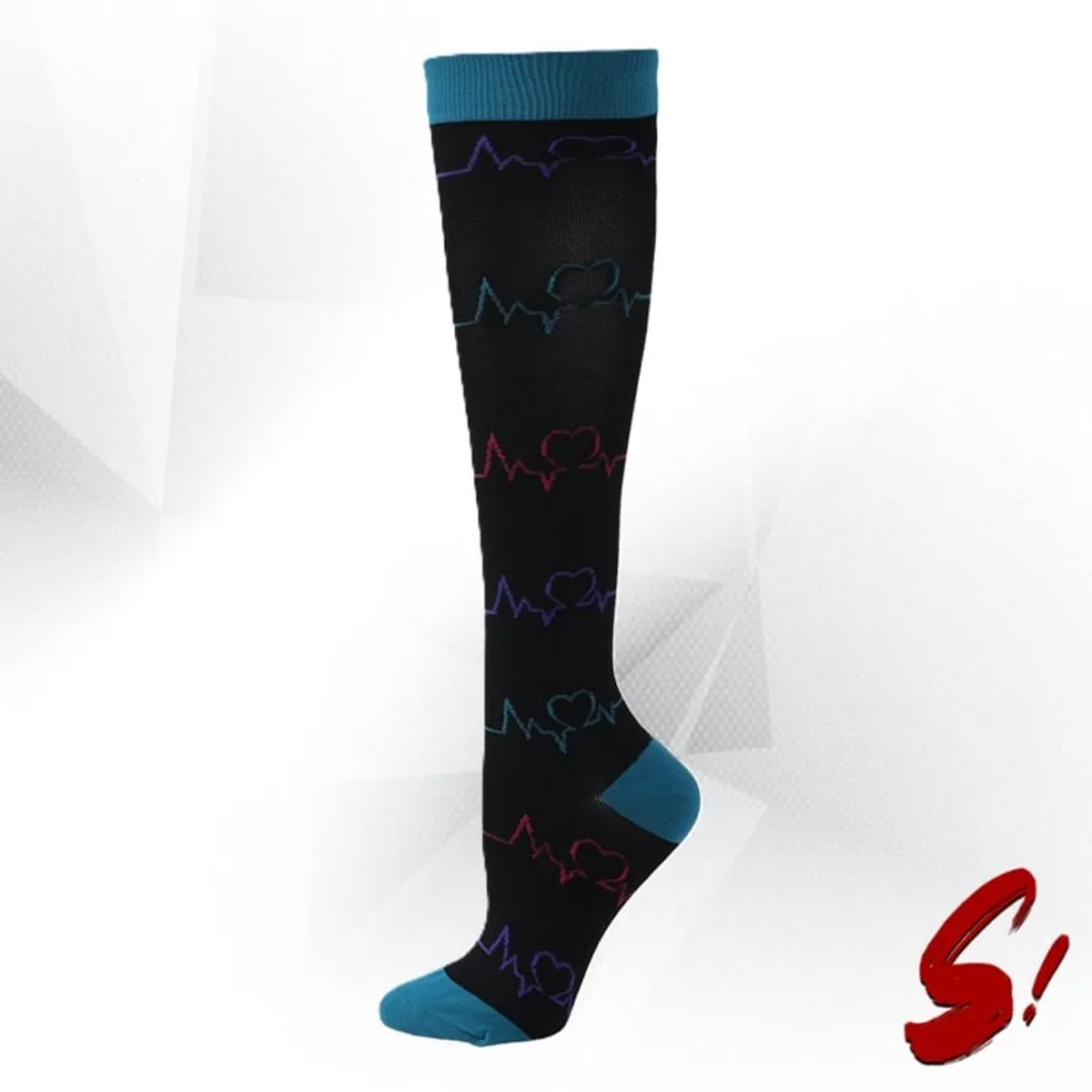 GENERICO - Medias de Compresión 20-30mmhg anti varices - EKG Negra