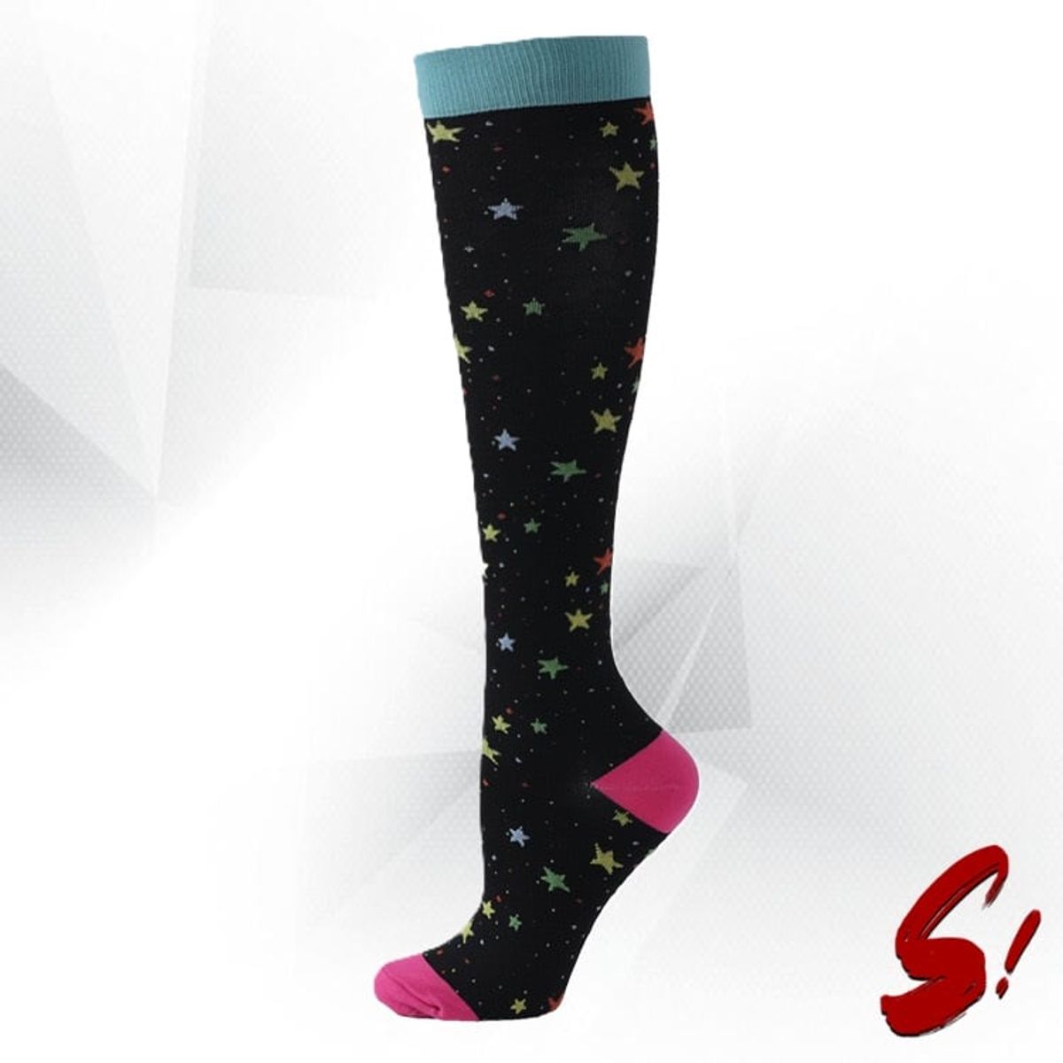 GENERICO - Medias de Compresión 20-30mmhg anti varices - Estrellado Negro