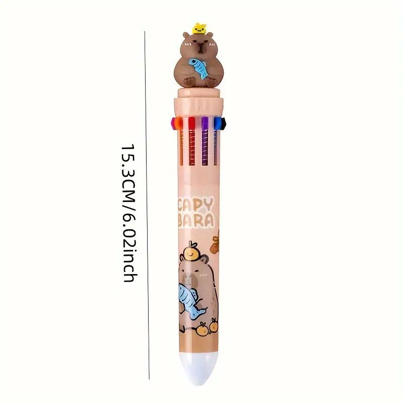 GENERICO - Lapiceros Capybara 10 colores por 3 unidades