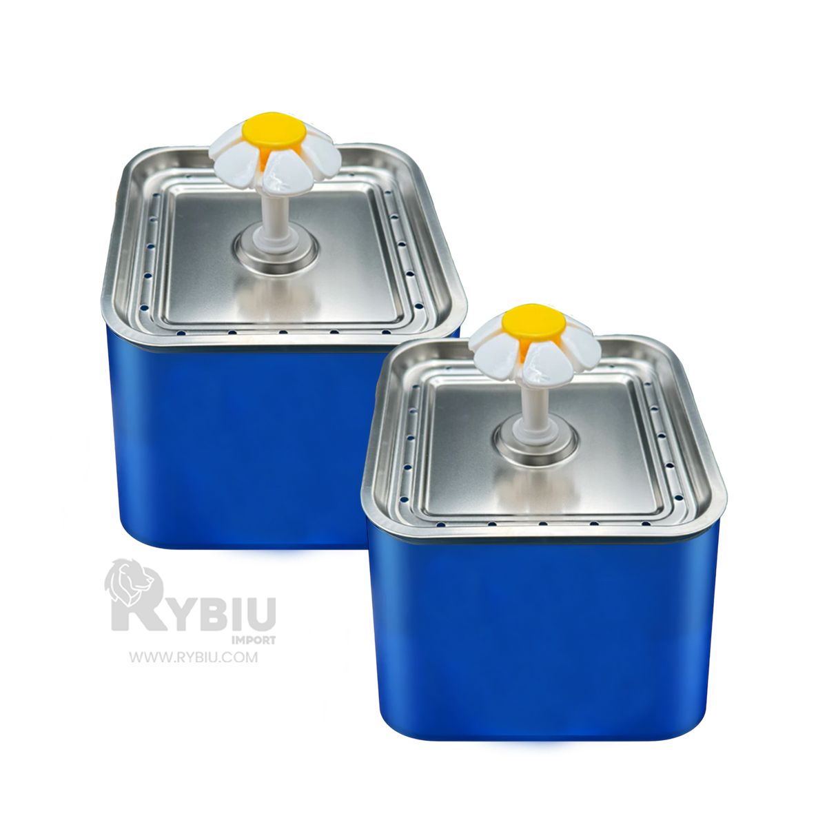 RYBIU IMPORT - Bebedero para Animales Domesticos Azul Y+Regalo Agendita
