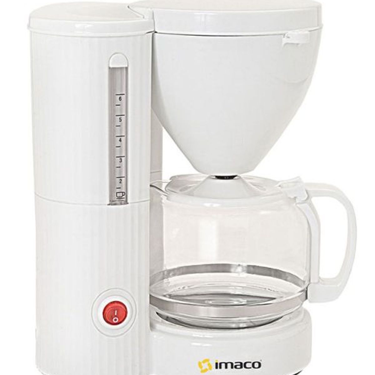 IMACO - Cafetera eléctrica Imaco 6 a 8 Tazas ICM608 Blanco