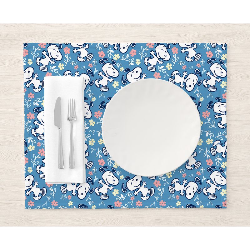 GENERICO - Set x 2 Individuales Snoopy con flores