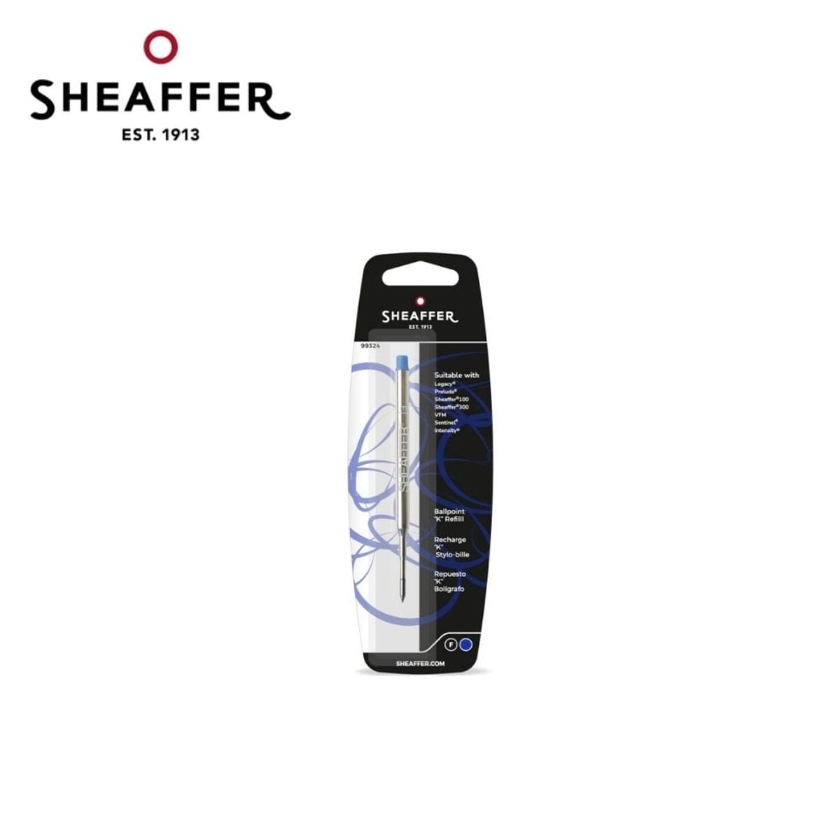 SHEAFFER - Repuesto tipo K bolígrafo azul punto fino