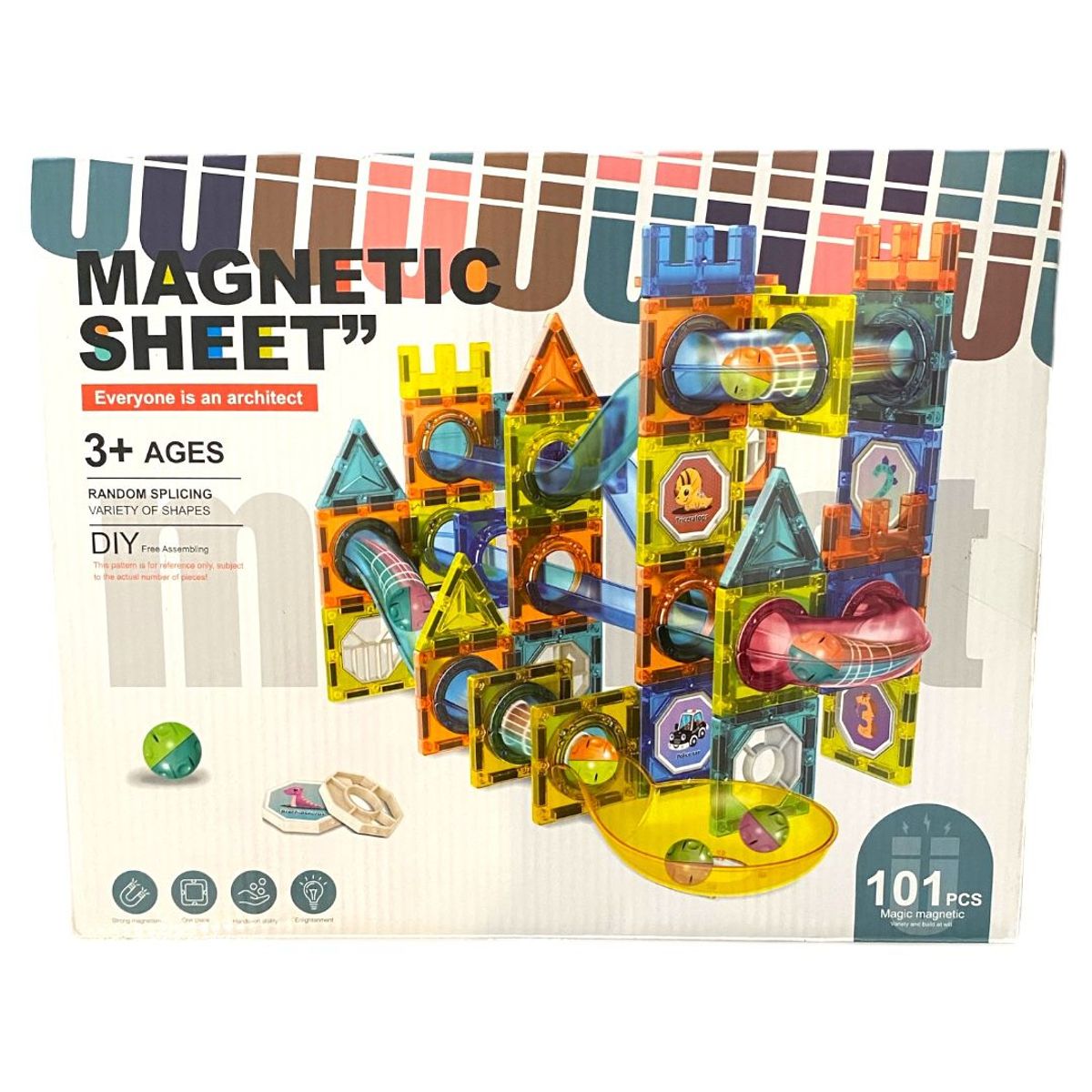 GENERICO - Bloques Magnéticos - 101 Piezas