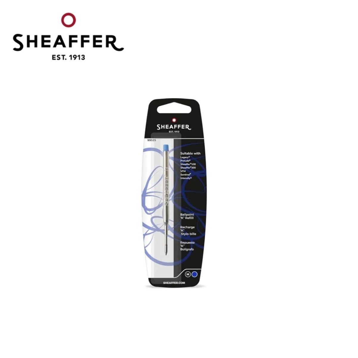 SHEAFFER - Repuesto tipo K bolígrafo azul punto mediano