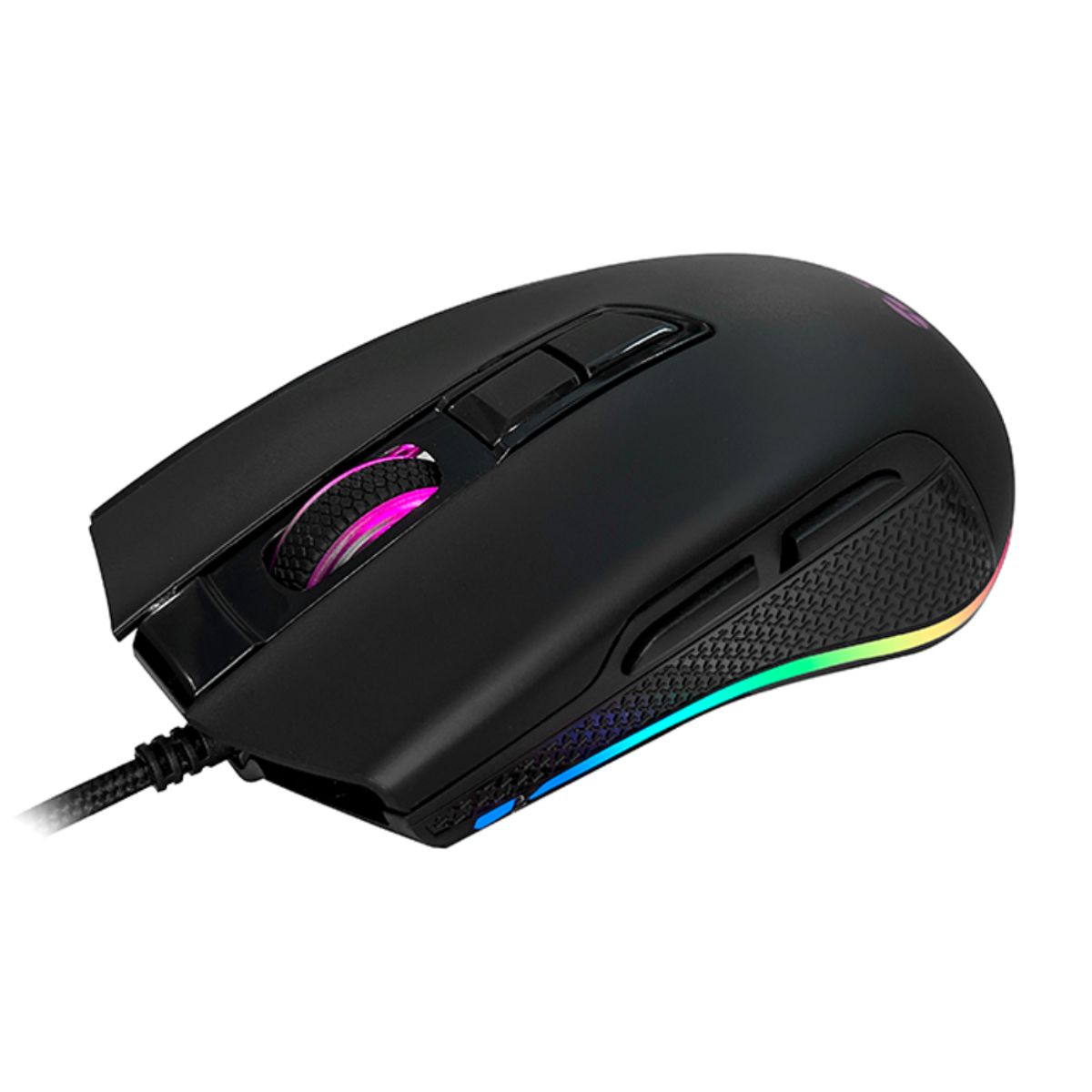 TEROS - Mouse gamer TEROS TE-1211G, 7 botones, RGB, negro