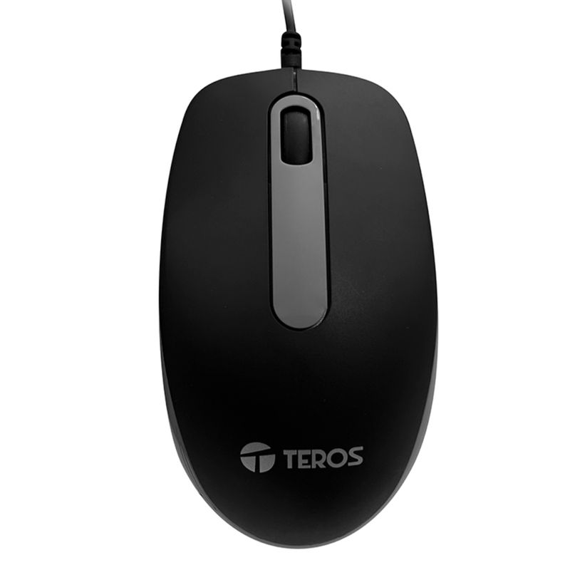 TEROS - Mouse óptico TEROS TE-1220S, 1000 DPI, USB, 3 botones
