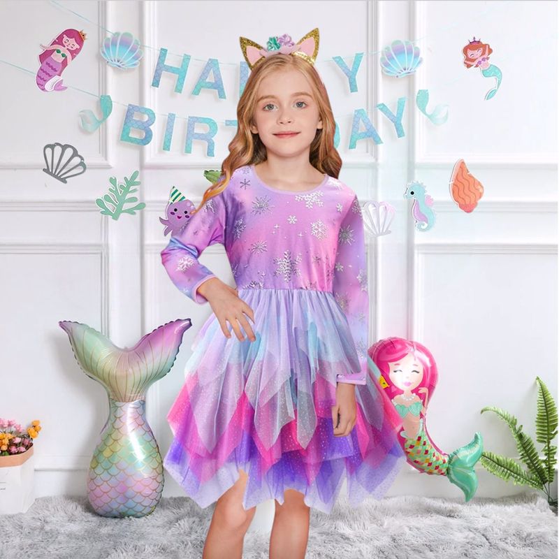 GENERICO - VESTIDO DE NIÑA SIRENA ESTILO CASUAL