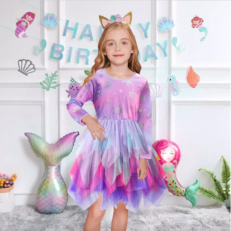 GENERICO - VESTIDO DE NIÑA SIRENA ESTILO CASUAL