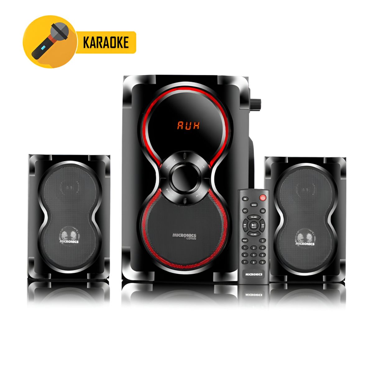 MICRONICS - Parlante 2.1 Micronics Lotus MIC S6026KTV Subwoofer Karaoke 80 Watts
