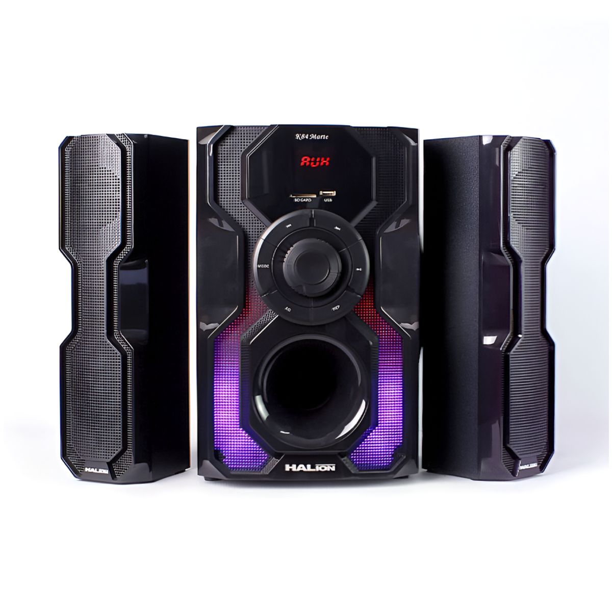 HALION - Parlante 2.1 Halion HA-K84 Marte Subwoofer 8" USB, SD, BT, FM 250w
