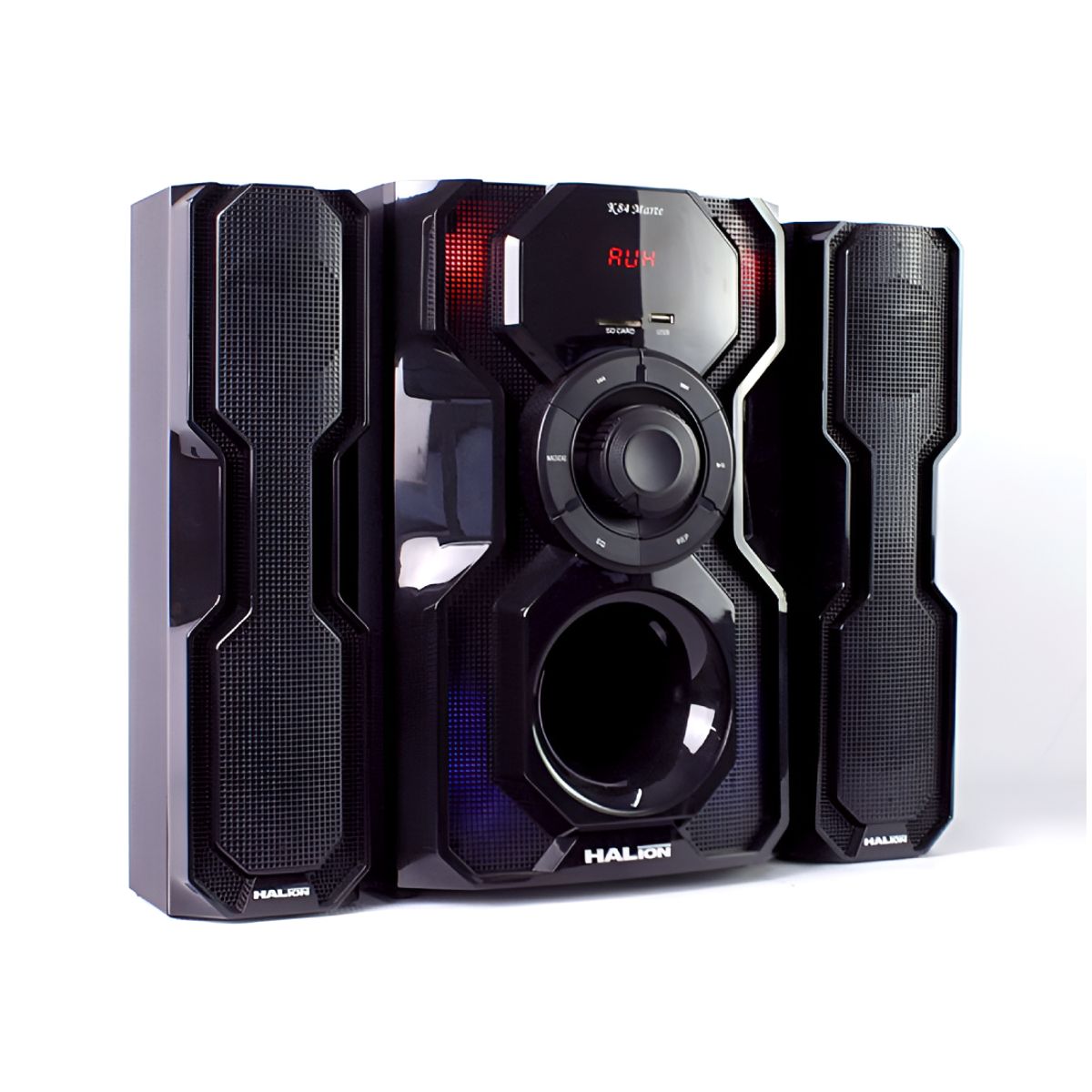 HALION - Parlante 2.1 Halion HA-K84 Marte Subwoofer 8" USB, SD, BT, FM 250w