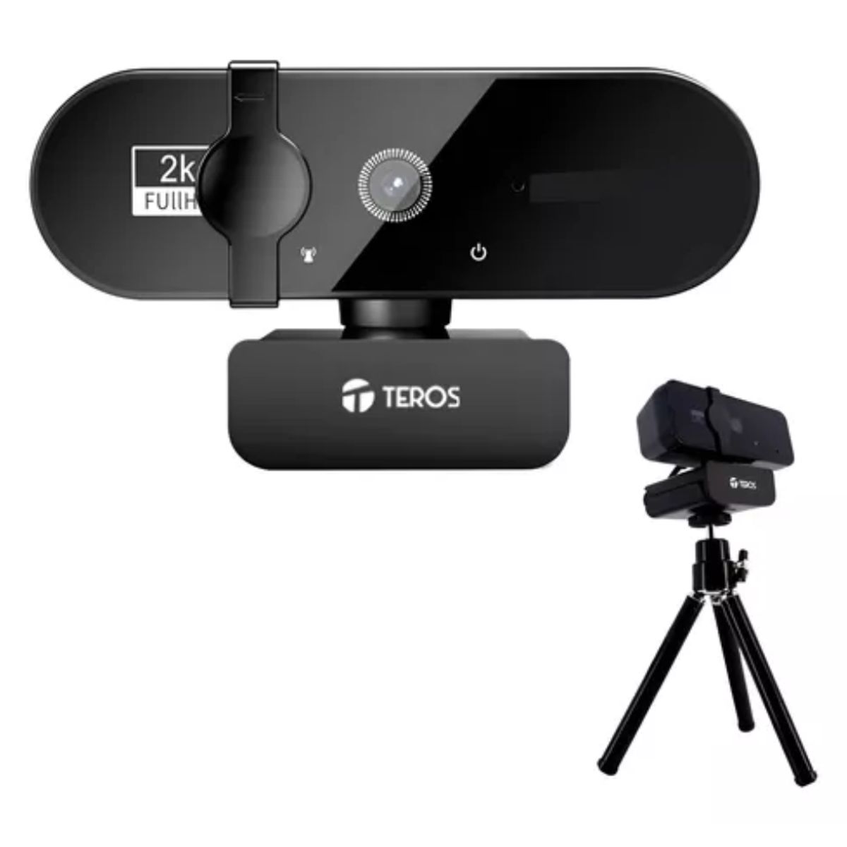 TEROS - Webcam TEROS TE-9072, 2K, micrófono incorporado, USB 2.0