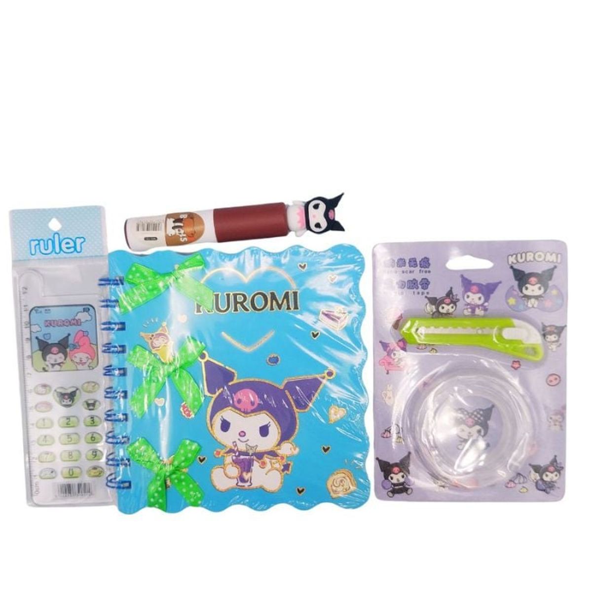 GENERICO - Pack Escolar Kawaii Gatita Coqueta blanca