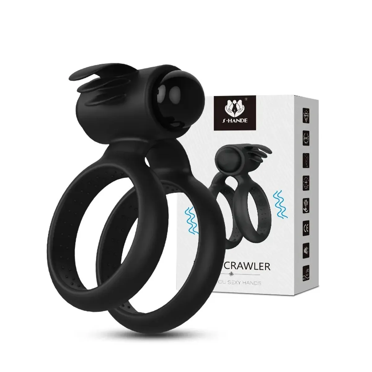 DR PINKY - Anillo Vibrador Cockring Doble Retardante con Estimulador de Clítoris