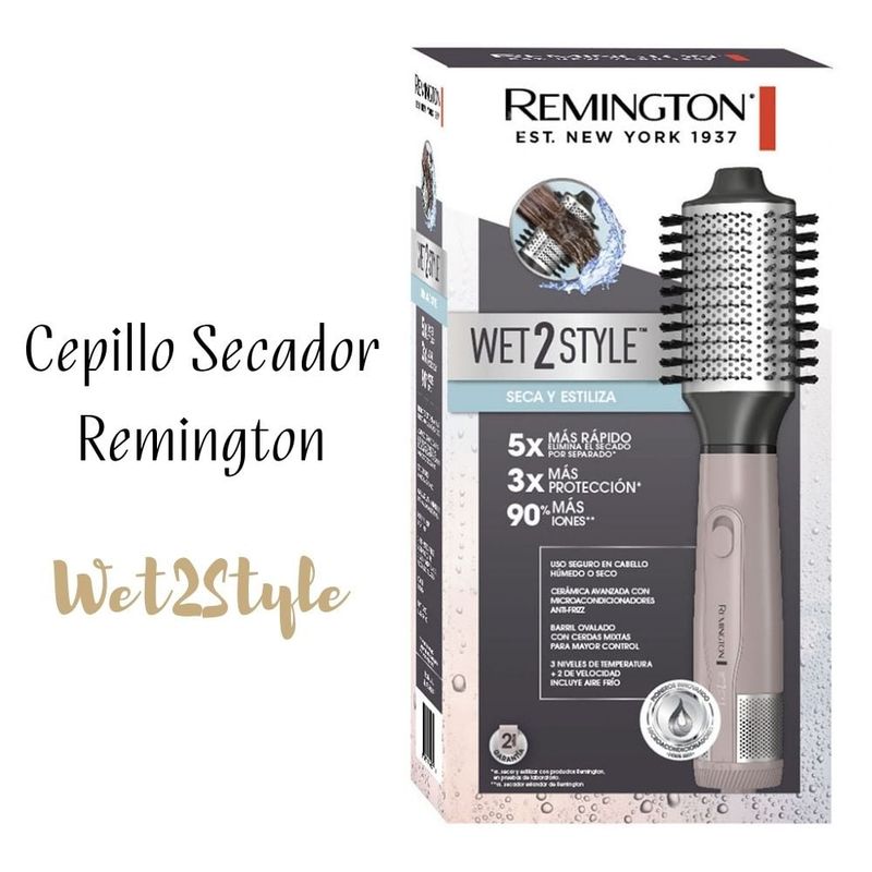 REMINGTON - Cepillo Secador Voluminizador Remington WET2STYLE