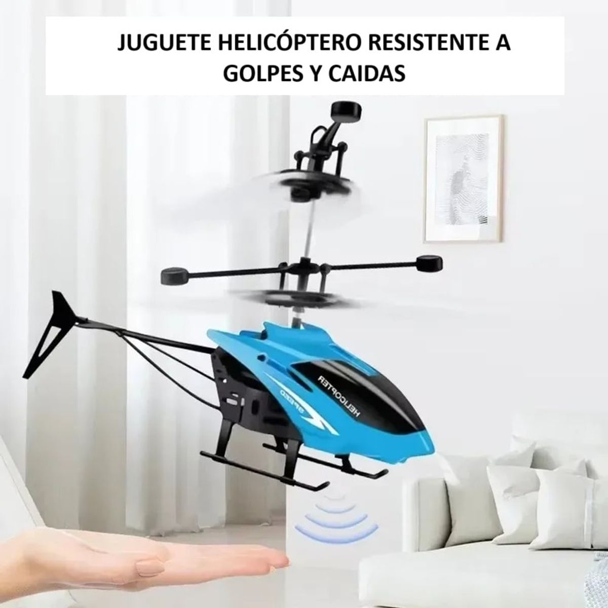 GENERICO - Helicóptero Mini con Sensor Gestos Recargable Regalo Genieka