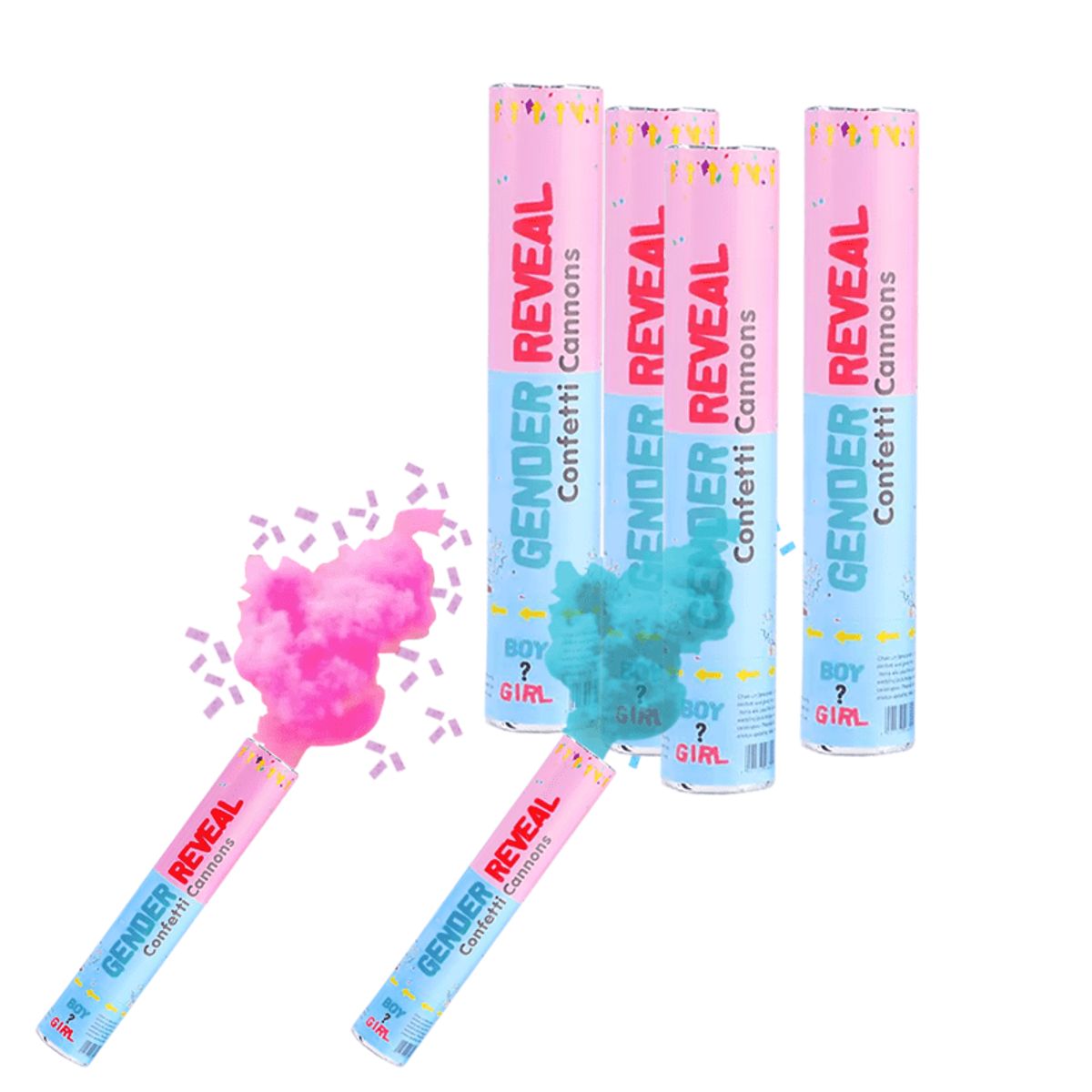 GENERICO - Confeti polvo para revelación de genero set x 2 unidades ROSADO