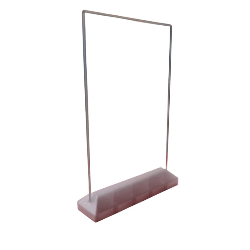 GYPSYZONE - Porta afiche GypsyZone en T 10x15cm acrilico 2mm con base traslucido PETG