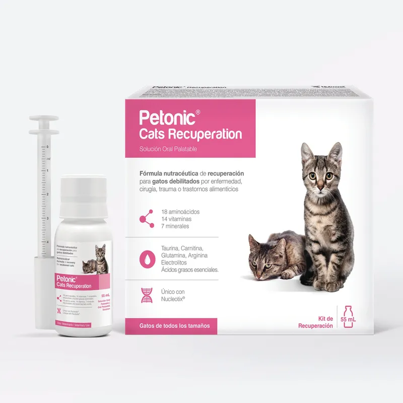 AGROVET - VITAMINA SUPLEMENTO PARA GATOS PETONIC CATS RECUPERATION X 55 ML