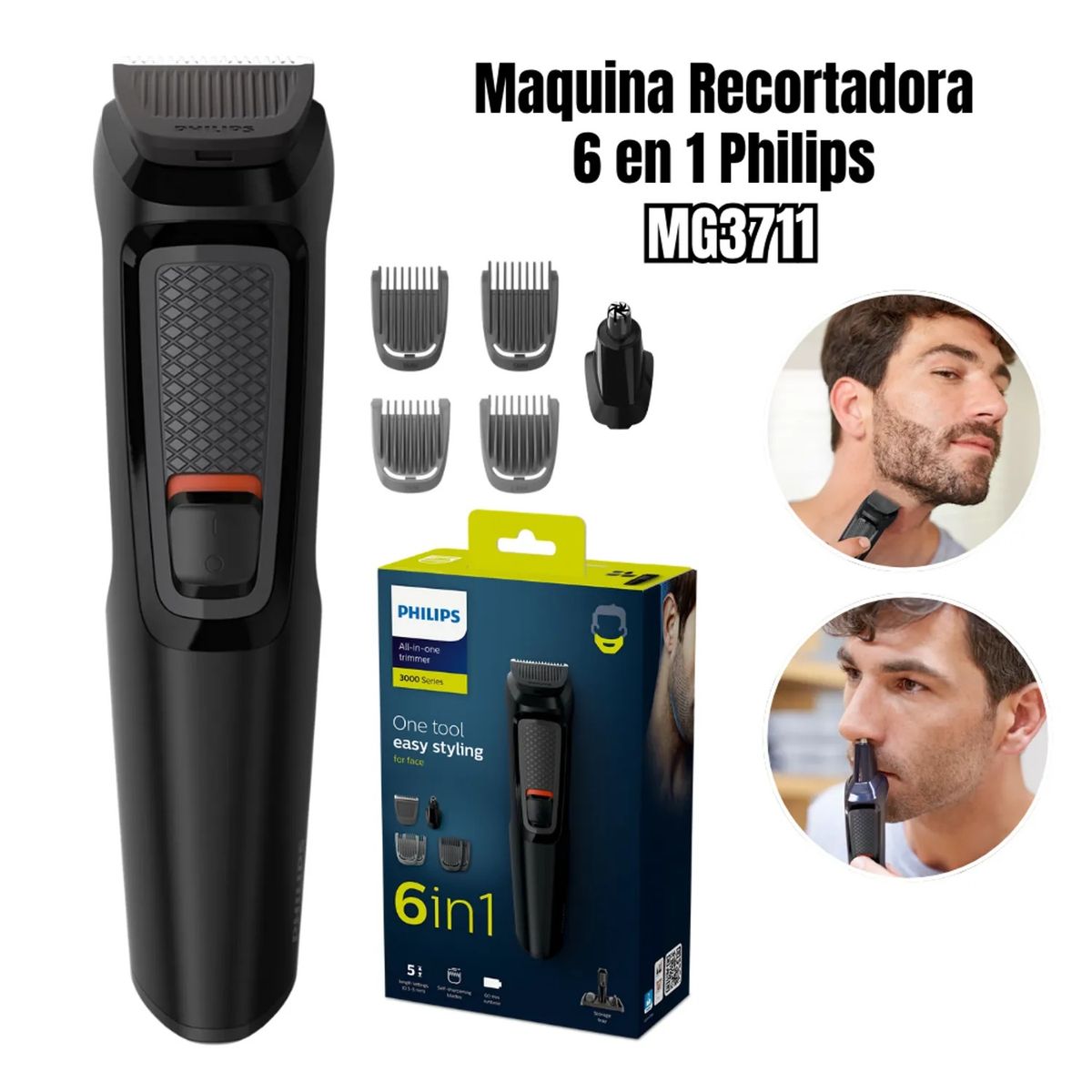 PHILIPS - Recortador Multigroom 6 en 1 MG3711/15