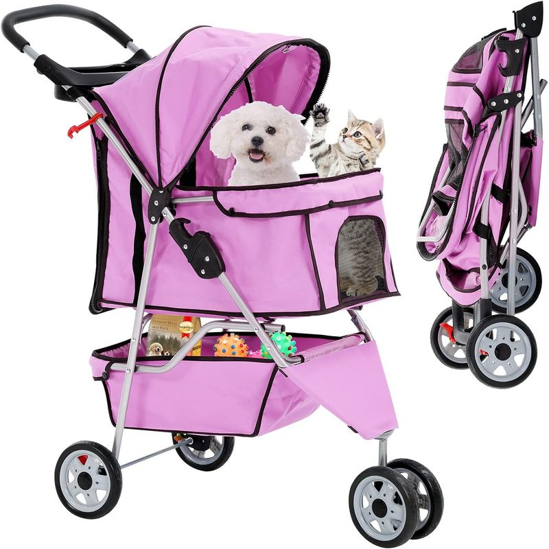 GENERICO - COCHE PET STROLLER PARA PERROS Y GATOS