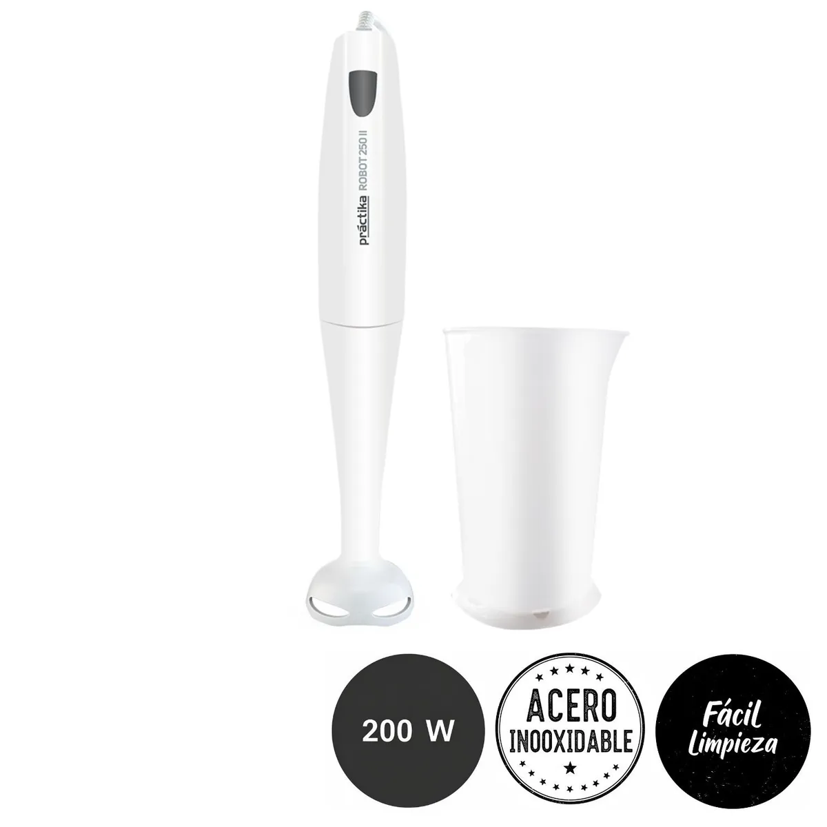 PRACTIKA - Batidora de Inmersión PRÁCTIKA Robot 250 II 200 Watts