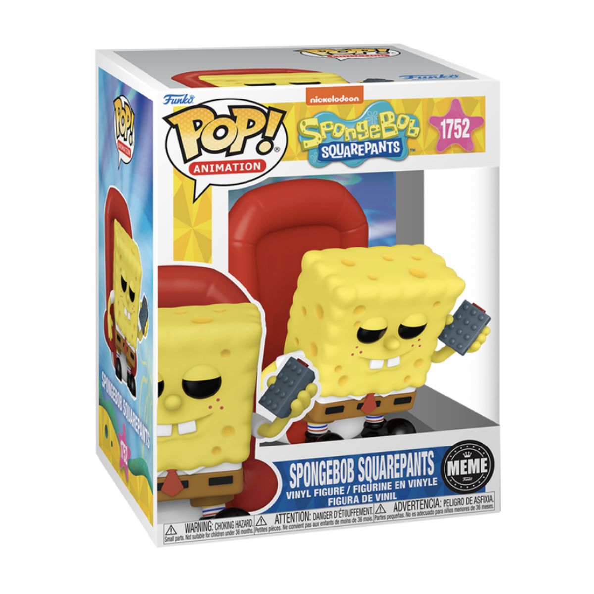 FUNKO - Bob Esponja Funko Pop 1752 Premium Meme Exclusivo Original