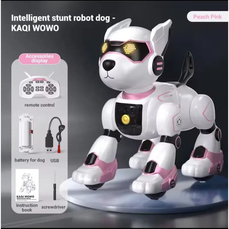GENERICO - PERRO ROBOT INTELIGENTE JUGUETE ROSADO