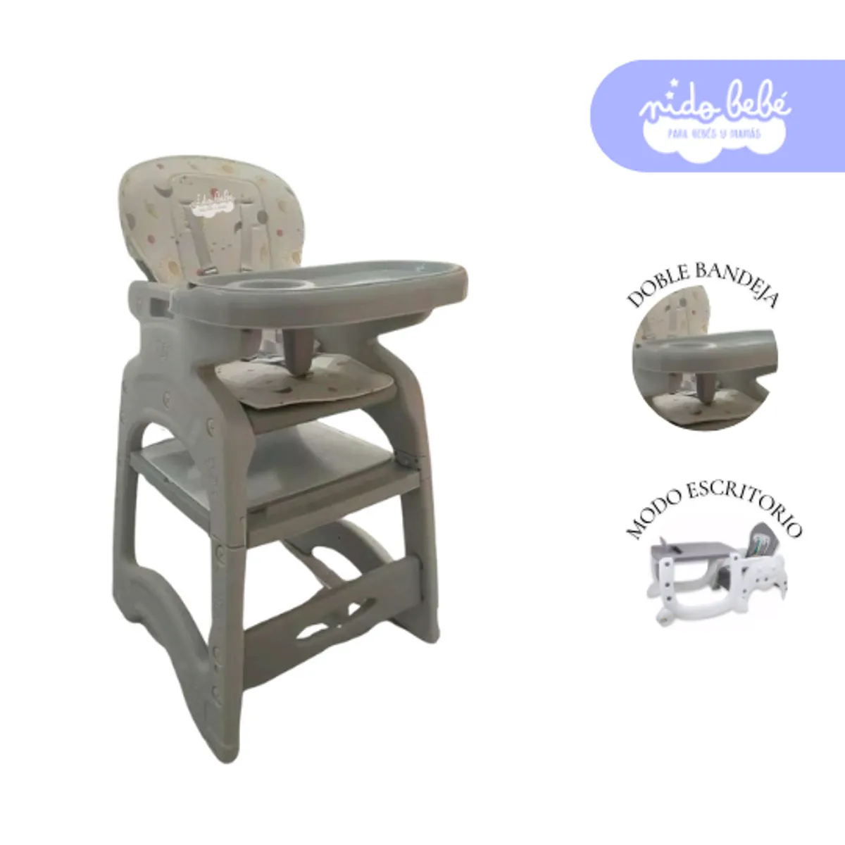 GENERICO - Silla De Comer convertible en Carpeta Nido foxy