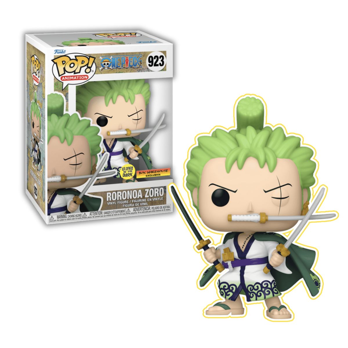 FUNKO - Zoro Funko Pop 923 Glow in the Dark One Piece Exclusivo V