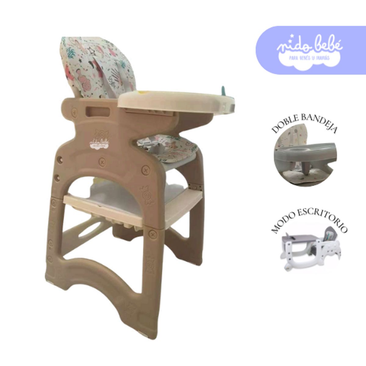 GENERICO - Silla De Comer convertible en Carpeta Nido foxx