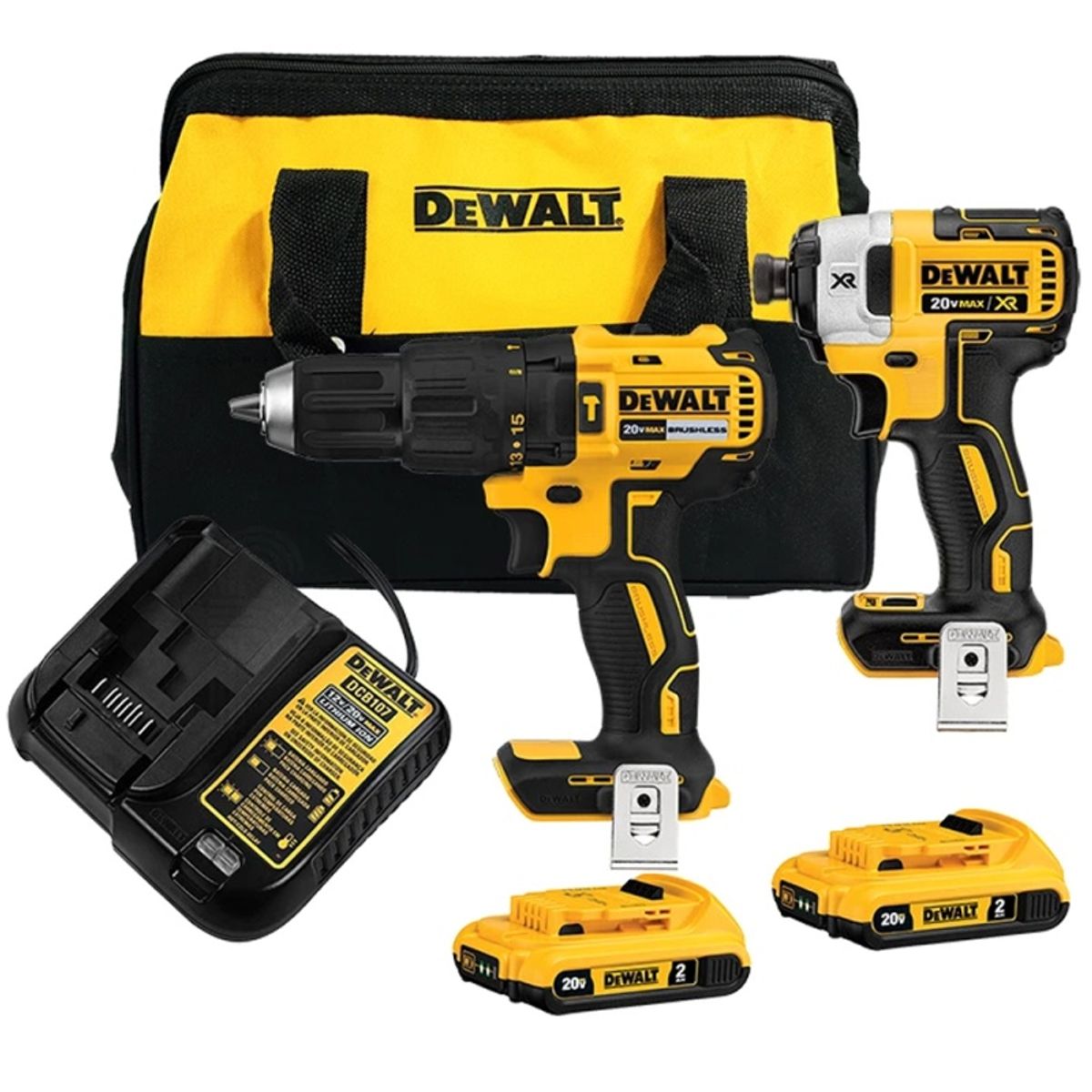 DEWALT - DCK223-D2 KIT TALADRO PERCUTOR DCD7781 + ATORNILLADOR DCF885 - DEWALT