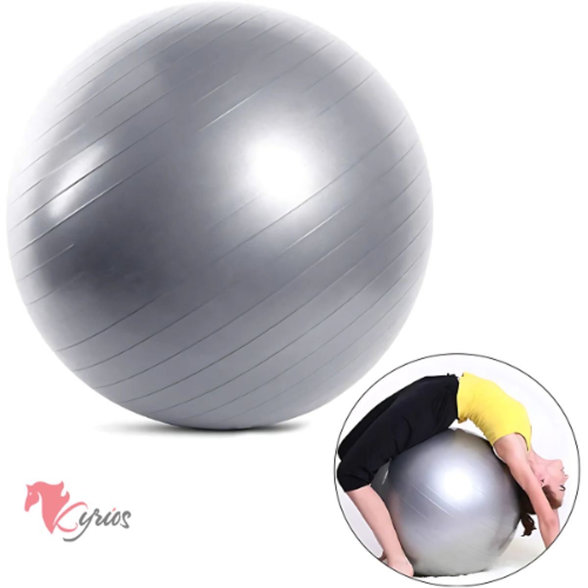 NO LOGO - Pelota De Yoga 45CM Color Gris
