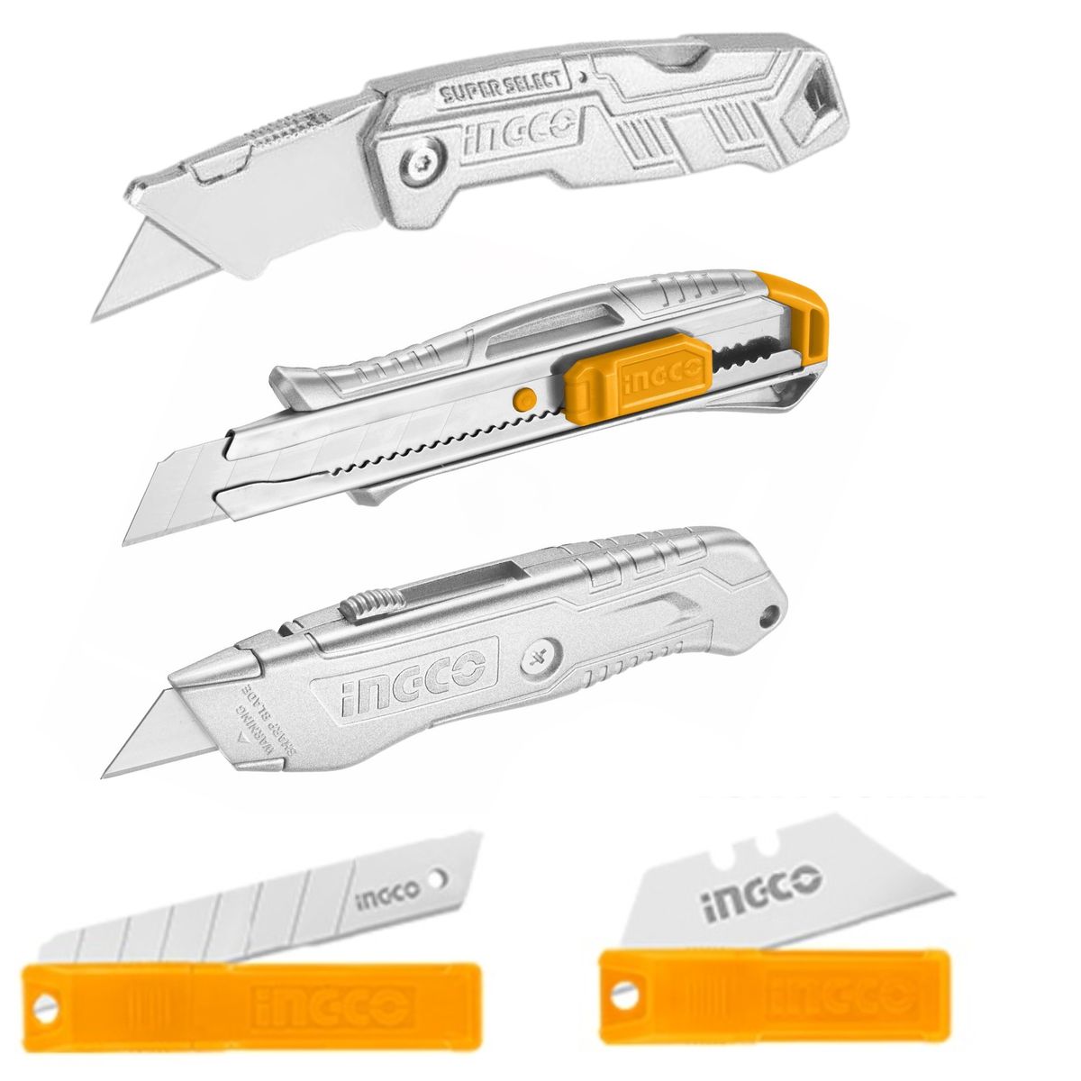 INGCO TOOLS - Cutter Cuchilla y Winchas Cintas métricas de 3 y 5 M INGCO