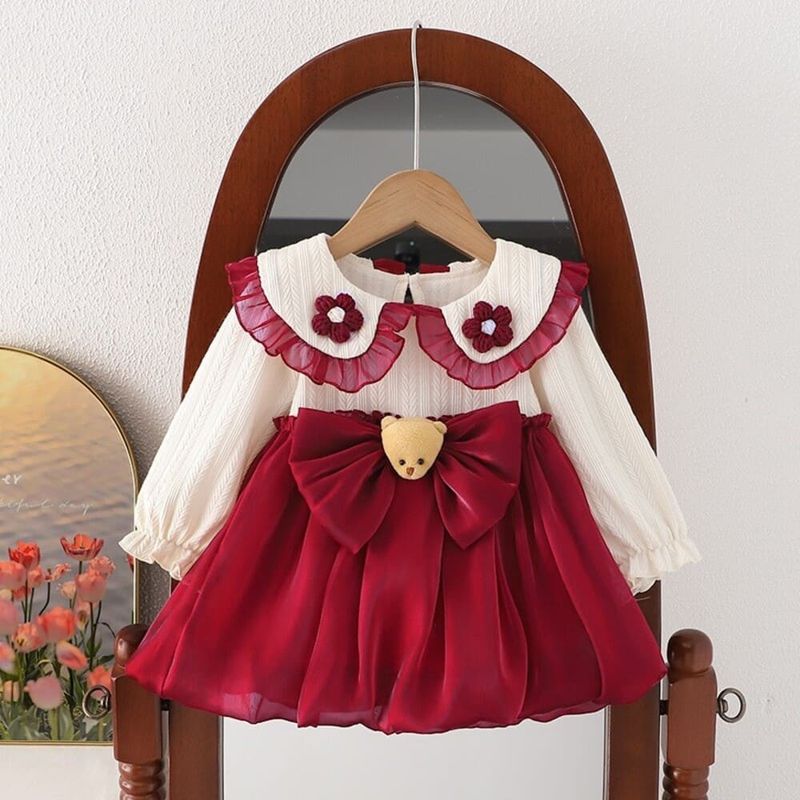 VESTIDOS PARA BEBE NIÑA MANGA LARGA GENERICO