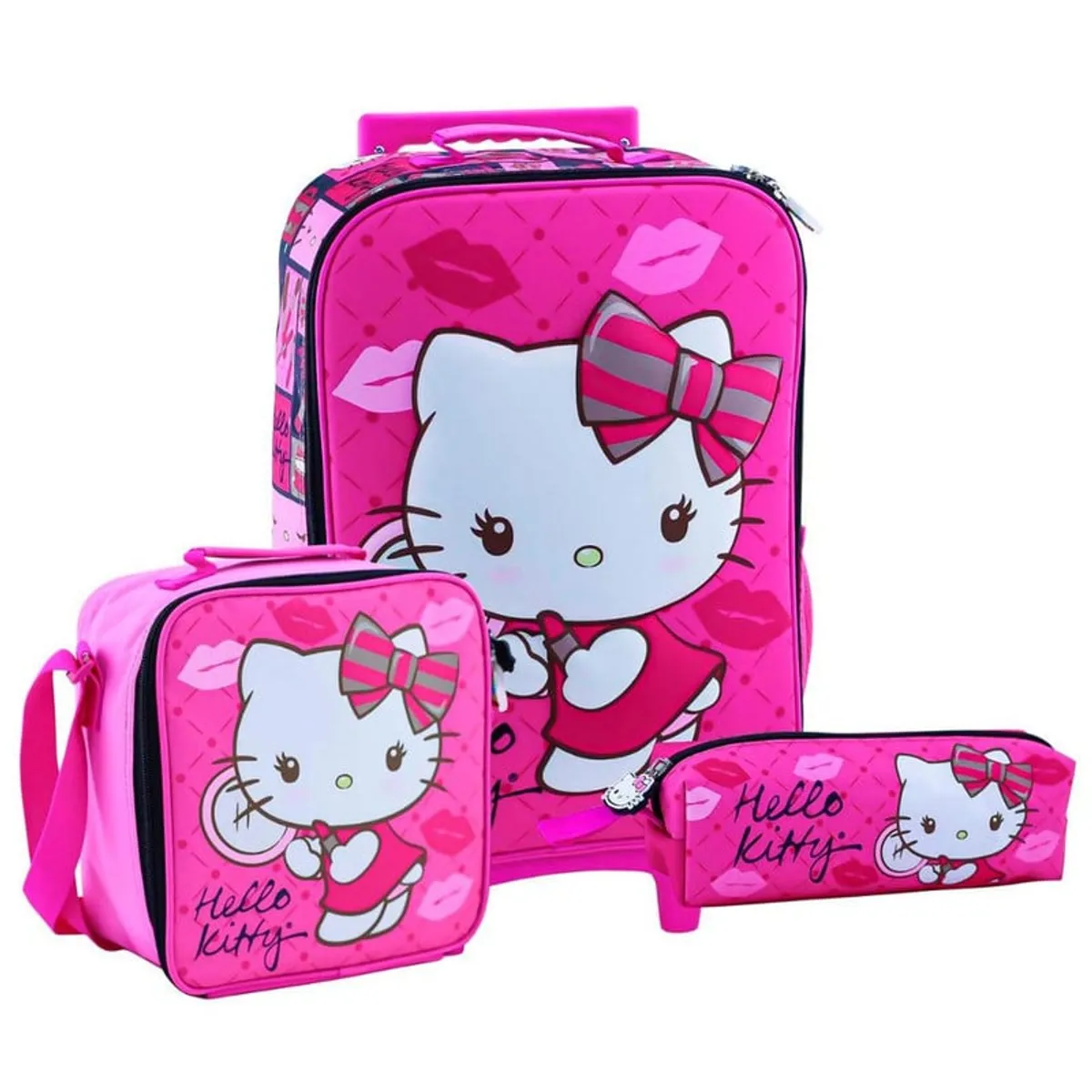 SCOOL - Set Scool Kombat Maleta Lonchera Cartuchera Hello Kitty
