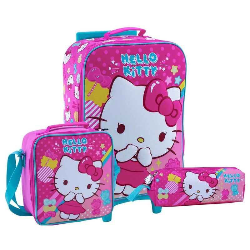 SCOOL - Set Scool Kombat Maleta Lonchera Cartuchera Hello Kitty 3D