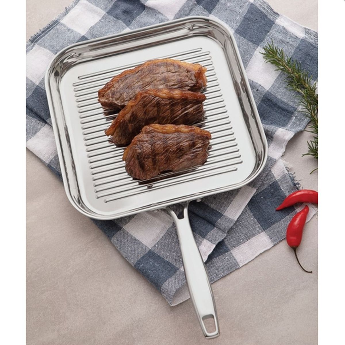 TRAMONTINA - Plancha Parrillera Trix 465X28 Cm - Tramontina