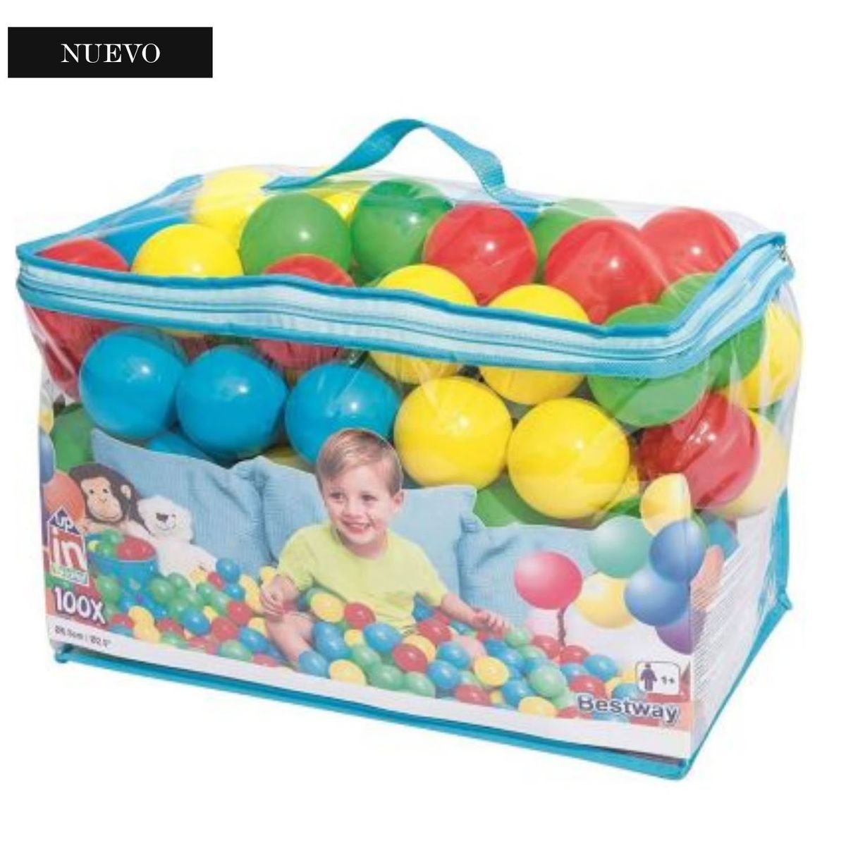 BESTWAY - Pack de 100 Pelotas Bestway Multicolores