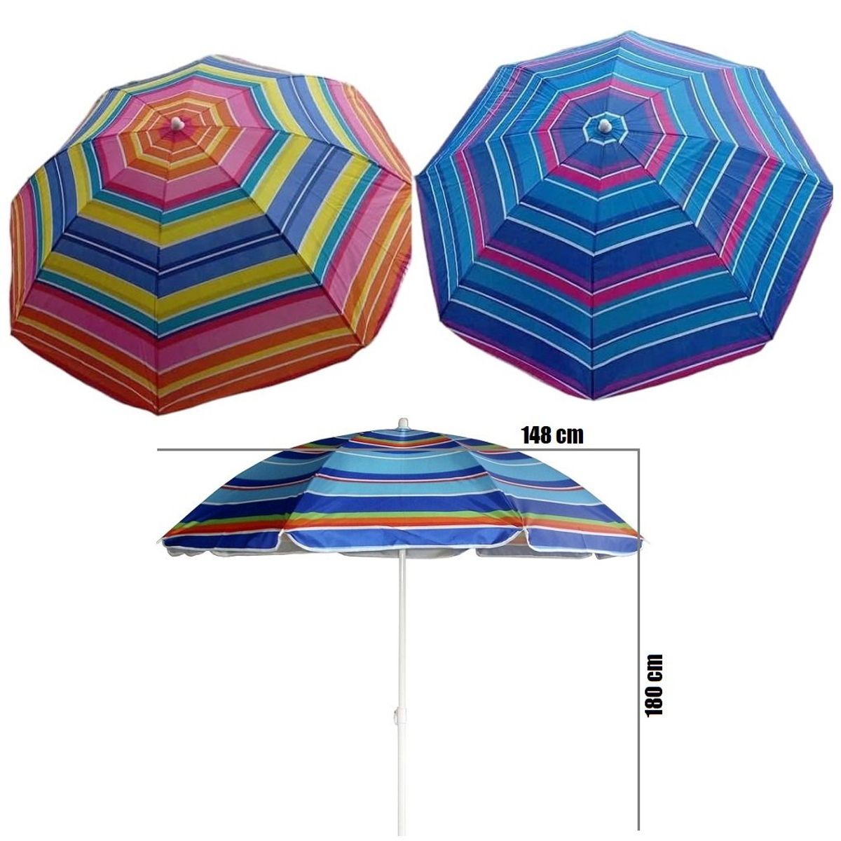 GENERICO - Sombrillas para playa o piscina 145cm diámetro