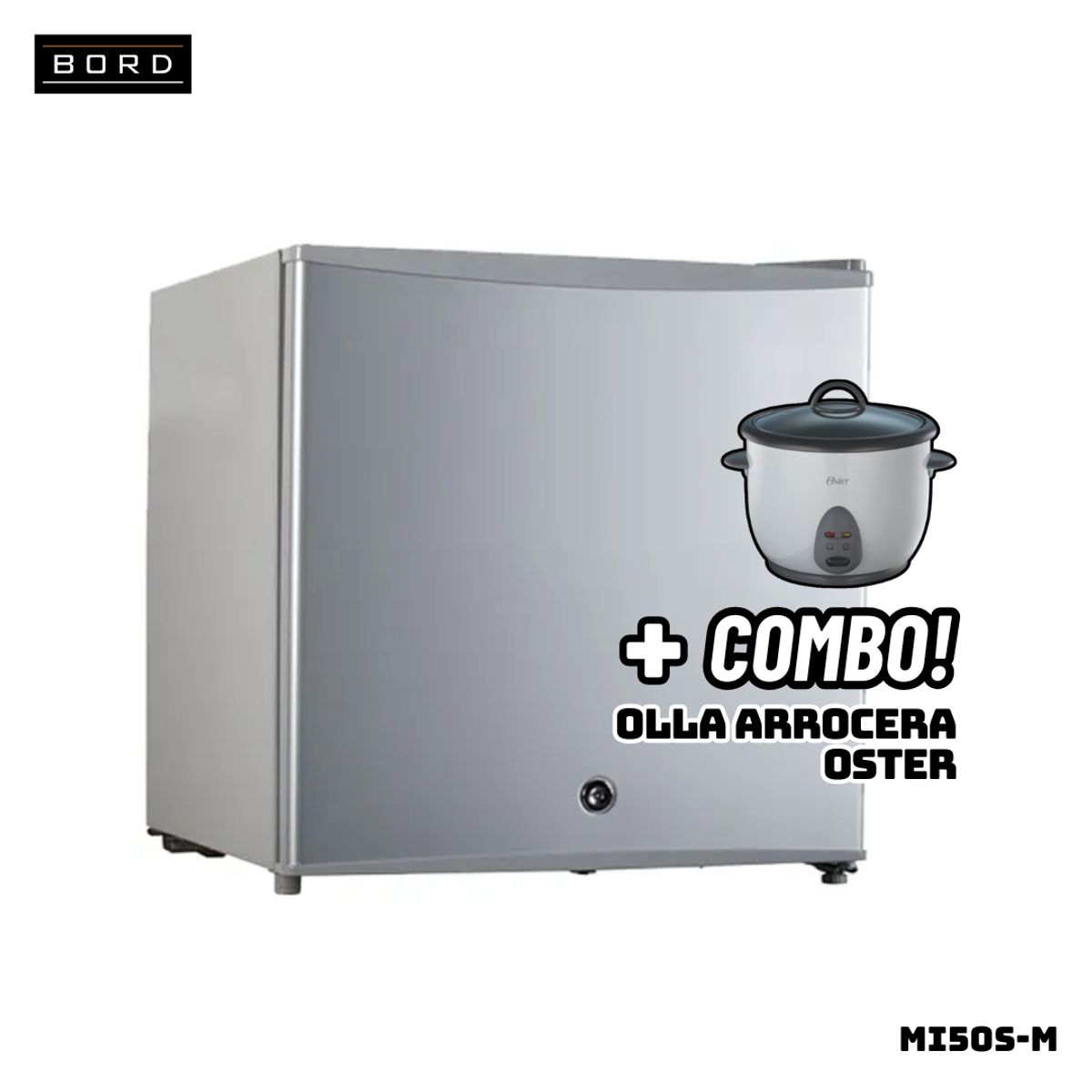 BORD - FRIGOBAR BORD 50 L SILVER - MI50S-M + ARROCERA OSTER BLANCA