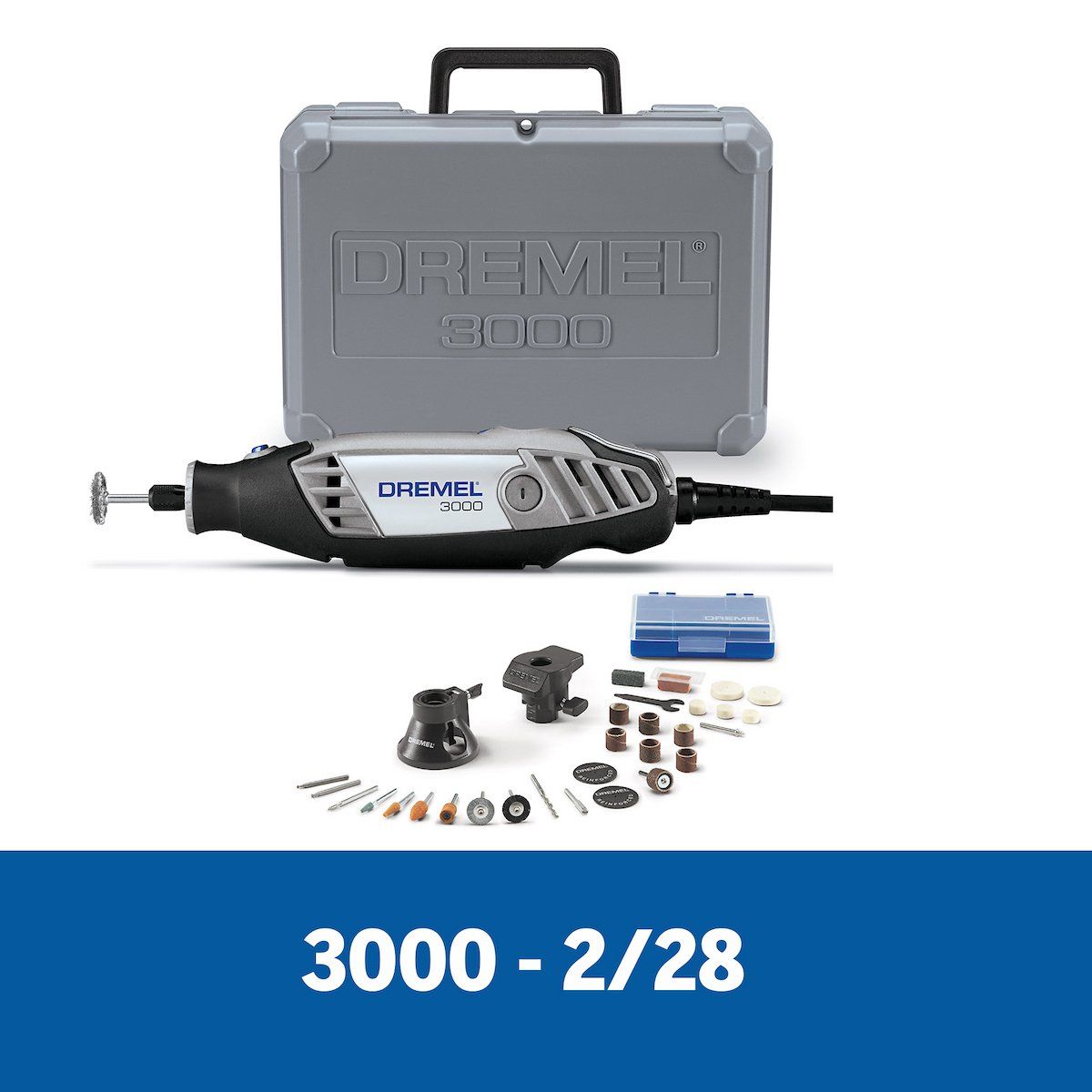 DREMEL - DREMEL 3000 KIT 30 ACCESORIOS + 2 ADITAMENTOS