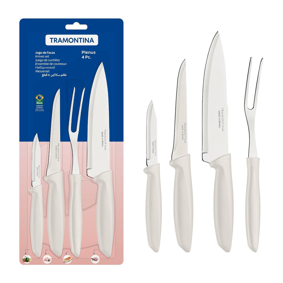 TRAMONTINA - Set de Cuchillos Tramontina x 4 Piezas