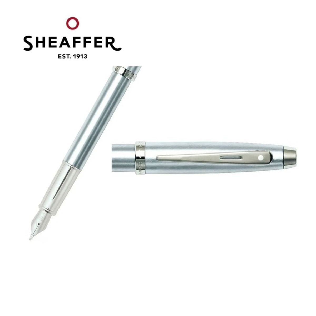 SHEAFFER - Pluma Fuente Sheaffer Serie 100 Cepillado CT punto mediano