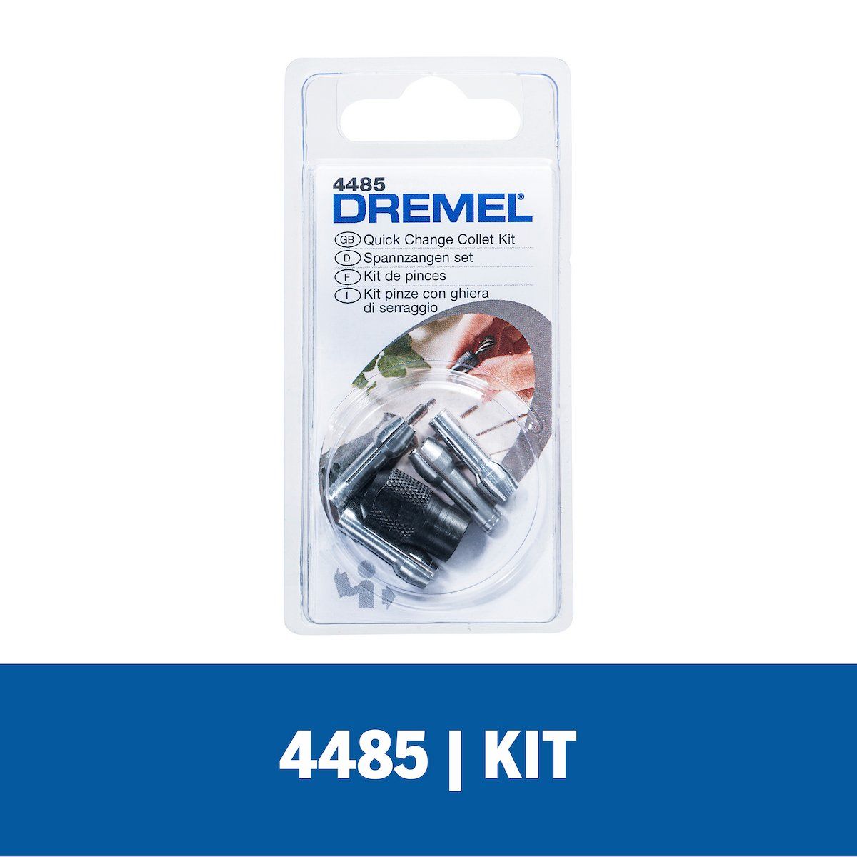 DREMEL - Juego de 4 Boquillas y Tuerca de Retención Dremel 4485 Original